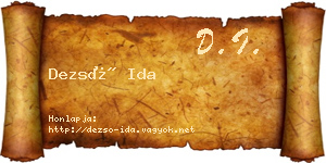 Dezső Ida névjegykártya